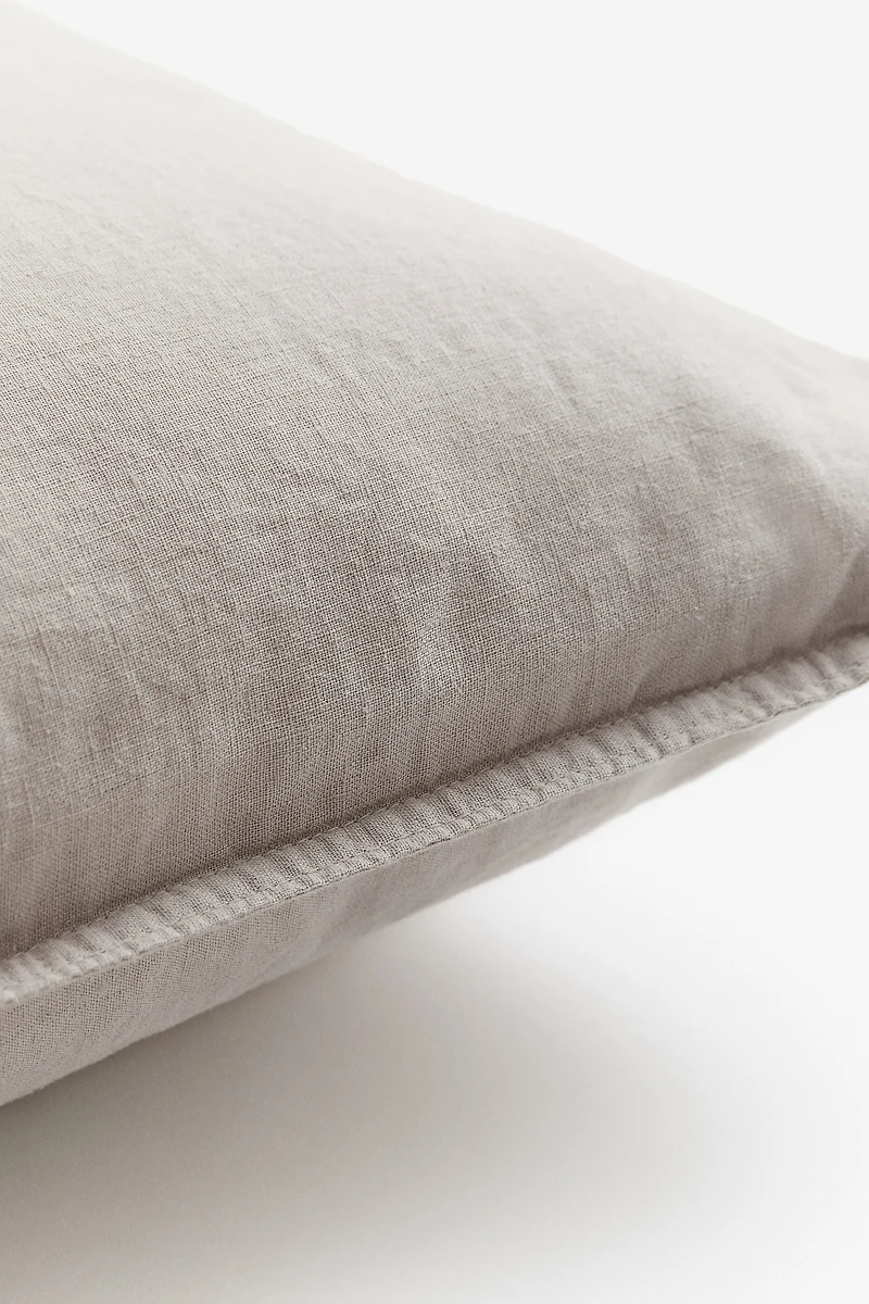 Washed Linen-blend Pillowcase