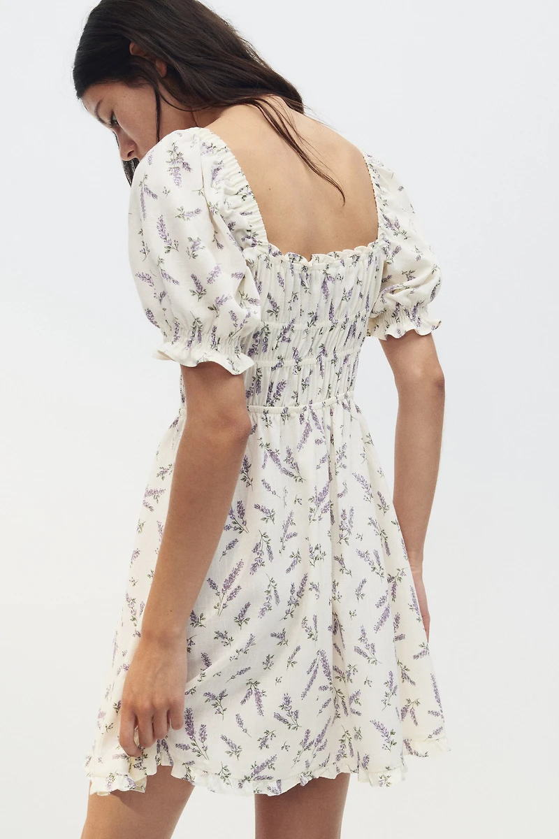 Robe avec détails smockés