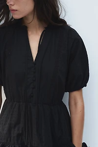 Cotton Plumeti Dress