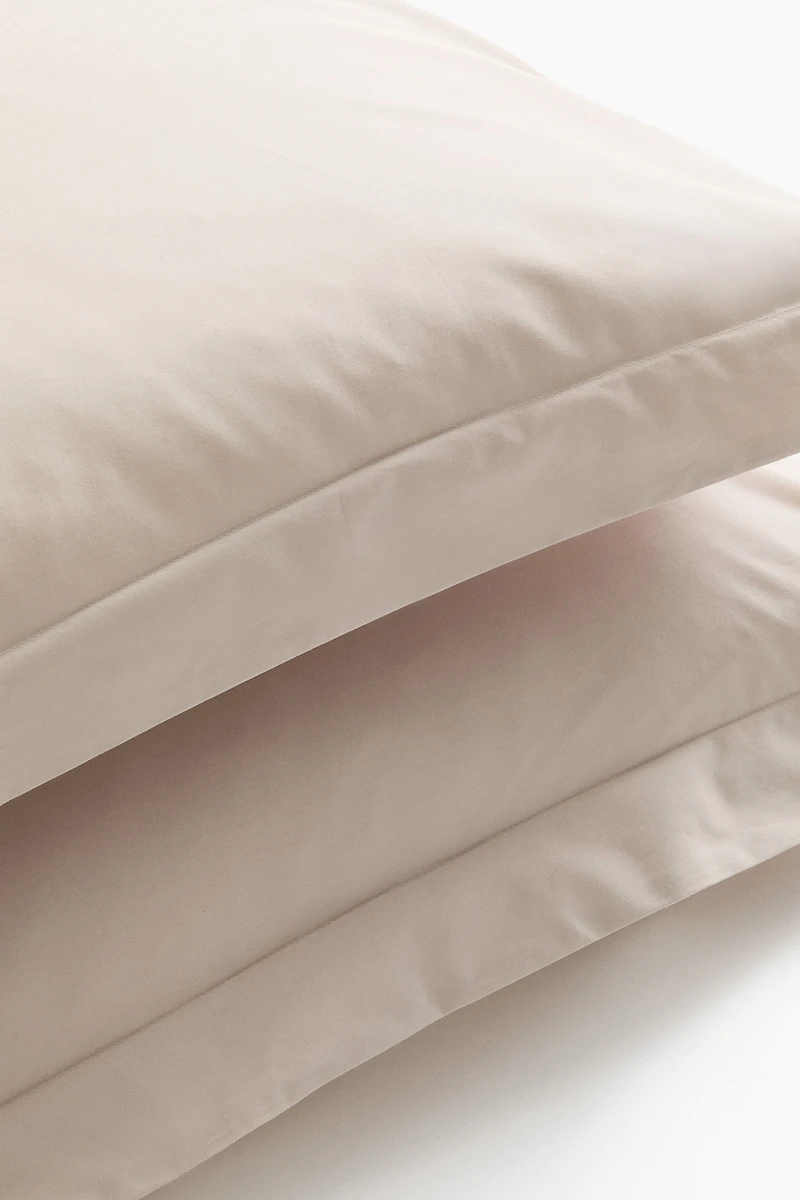 2-pack cotton percale pillowcases