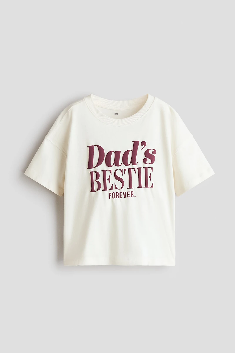T-shirt en coton avec motif imprimé