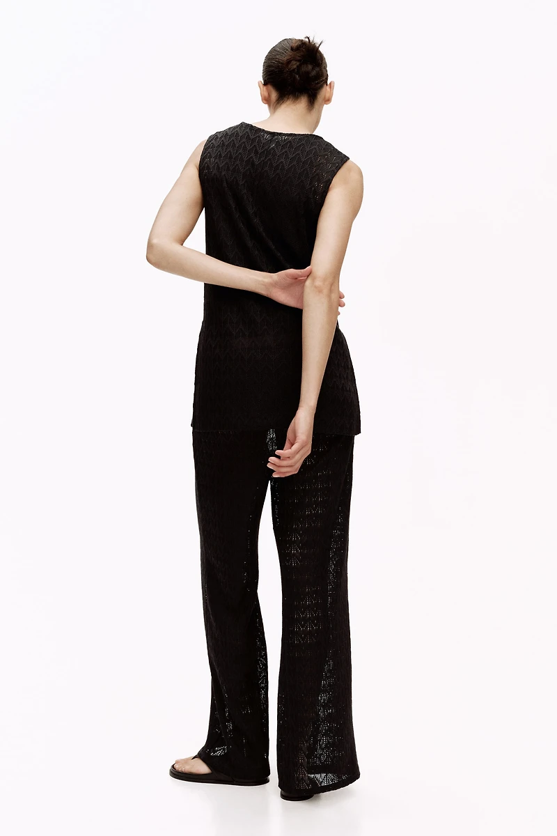 MAMA Pointelle-Knit Drawstring Pants