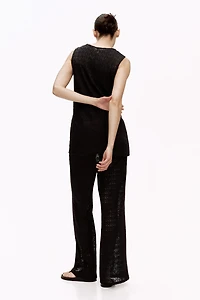 MAMA Pointelle-Knit Drawstring Pants
