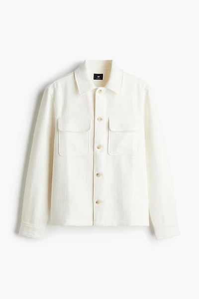 Regular-Fit Textured-Weave Overshirt