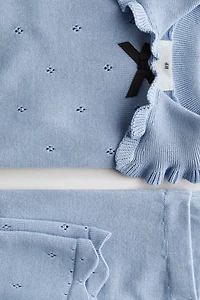 2-piece pointelle-knit set