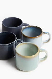 4-Pack Stoneware Espresso Mugs