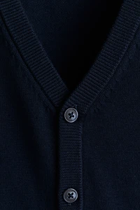 Fine-knit Cotton Cardigan