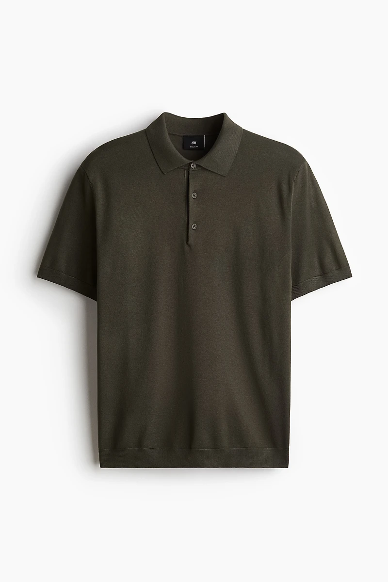 Regular-Fit Fine-Knit Polo Shirt