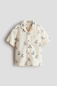 Embroidered-Motif Cotton Shirt