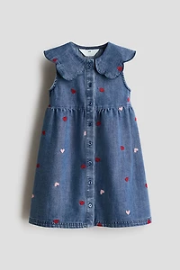 Robe en denim avec détails brodés