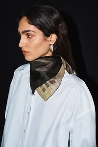 Patterned Silk Scarf