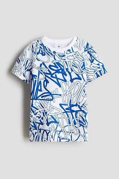 Printed cotton T-shirt