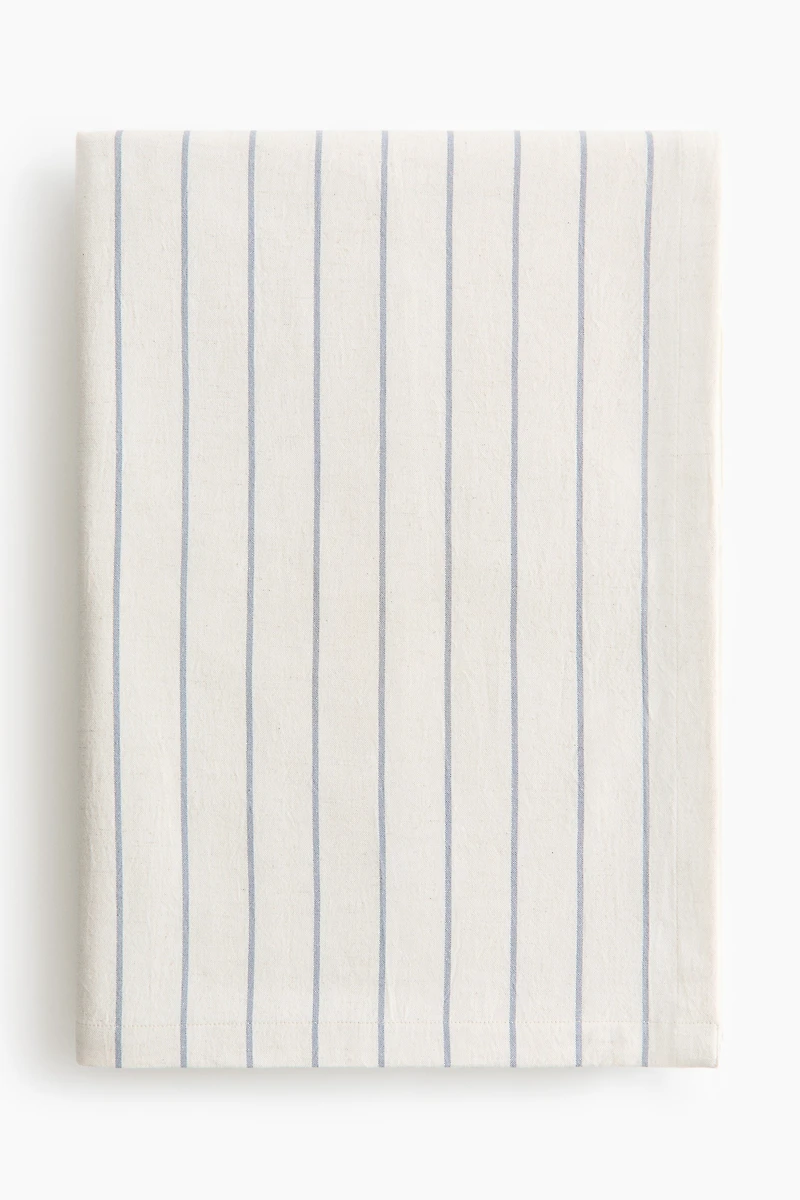 Patterned Linen-Blend Tablecloth