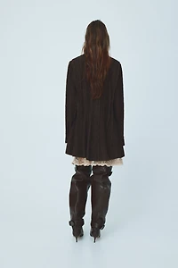 Lace-Trimmed Shirt Dress