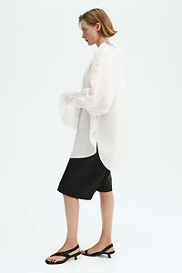 Oversized Linen-Blend Shirt