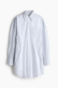 Robe chemise en popeline de coton