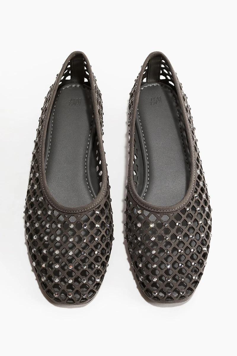 Rhinestone-Embellished Flats
