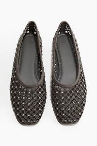 Rhinestone-Embellished Flats