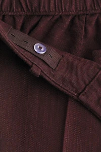 MAMA Linen-Blend Dress Pants