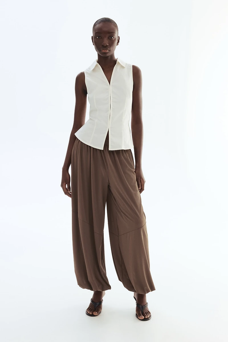 Sleeveless Cotton Shirt