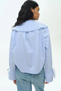 Blouse en popeline avec broderie anglaise