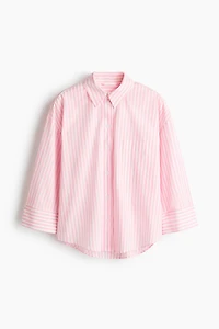 Chemise courte en popeline