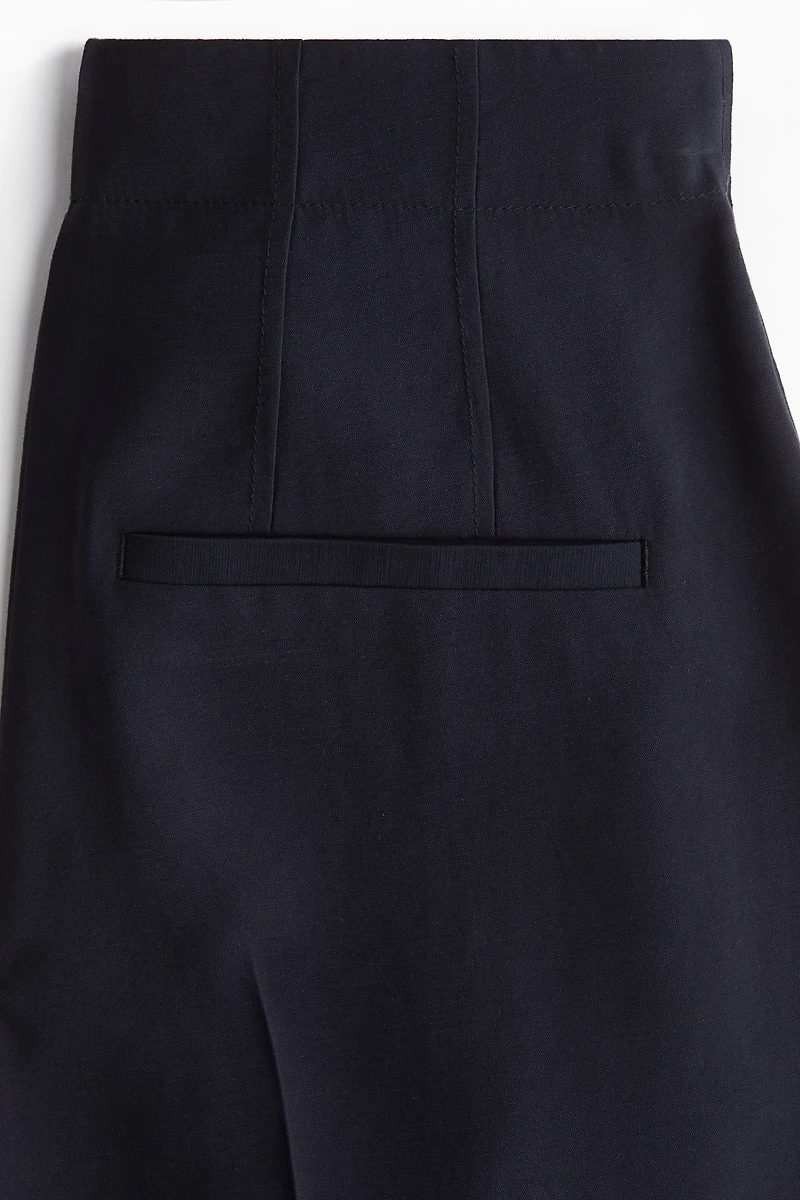 Wide-Leg Ankle-Length Pants