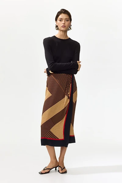 Jupe portefeuille en viscose