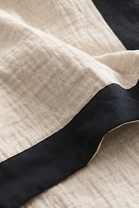 Jacquard-Weave Linen-Blend Bedspread