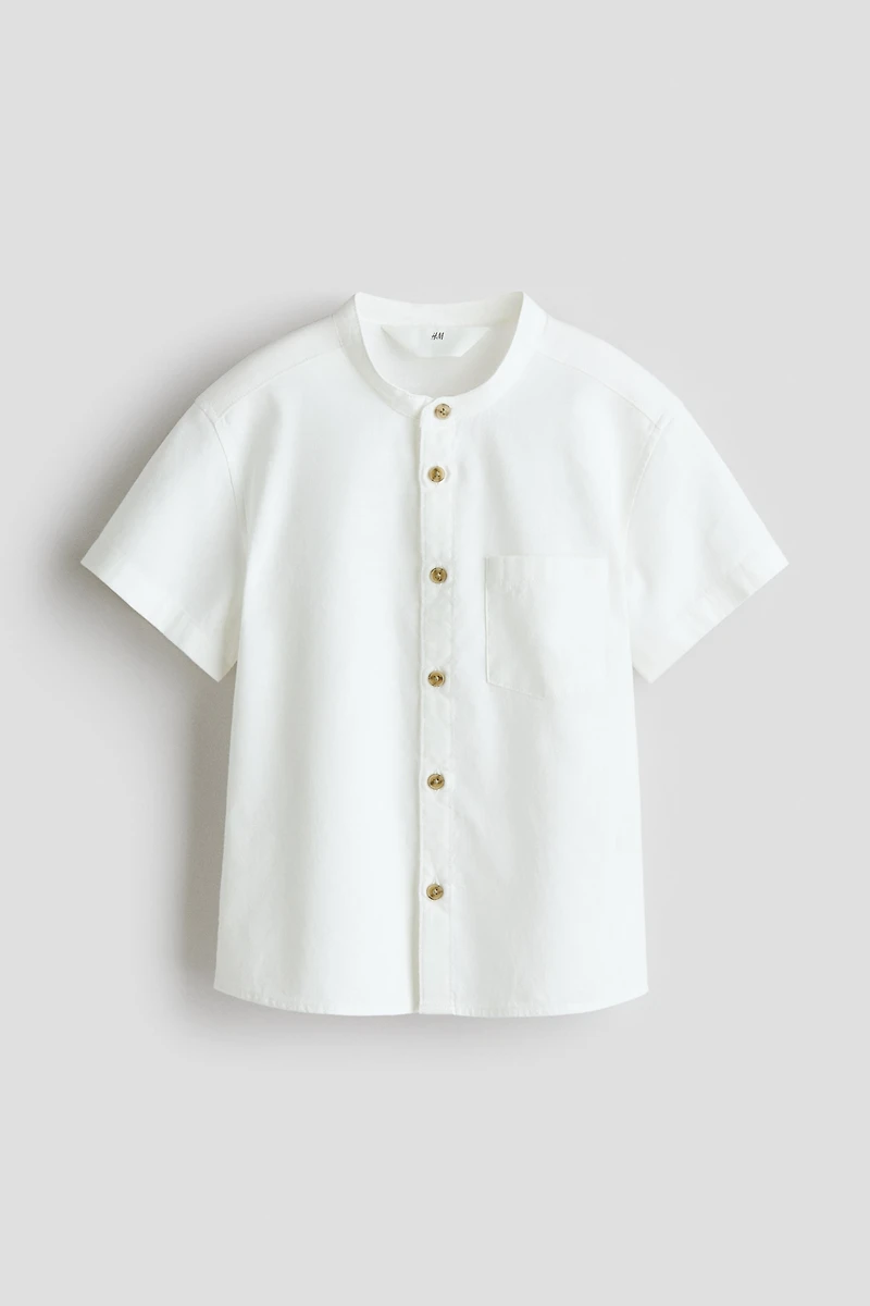 Chemise avec col sans rabat