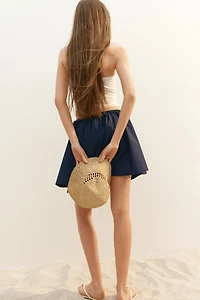 Tie-Detail Mini Circle Skirt