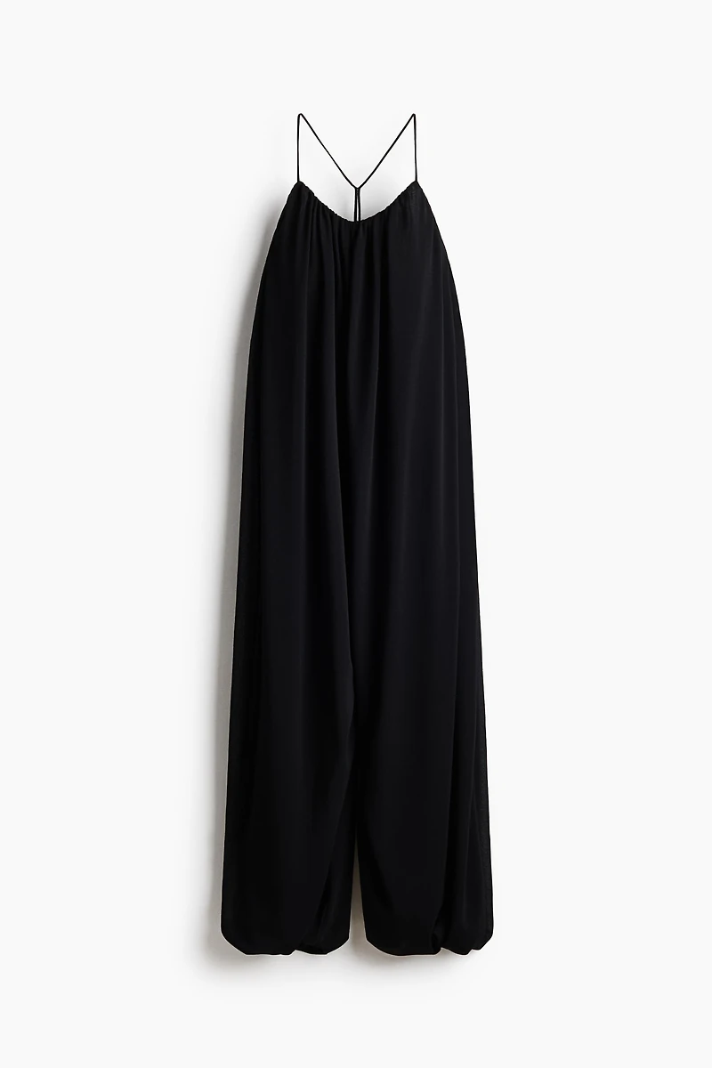 Balloon-Leg Strappy Jumpsuit