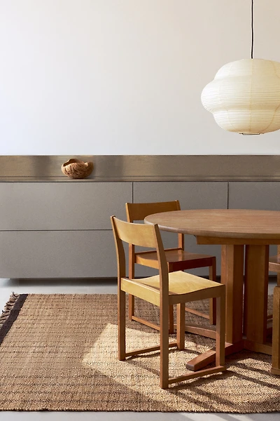 Large Jute Rug with Fringe