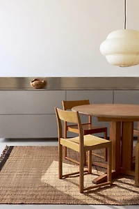 Large Jute Rug with Fringe