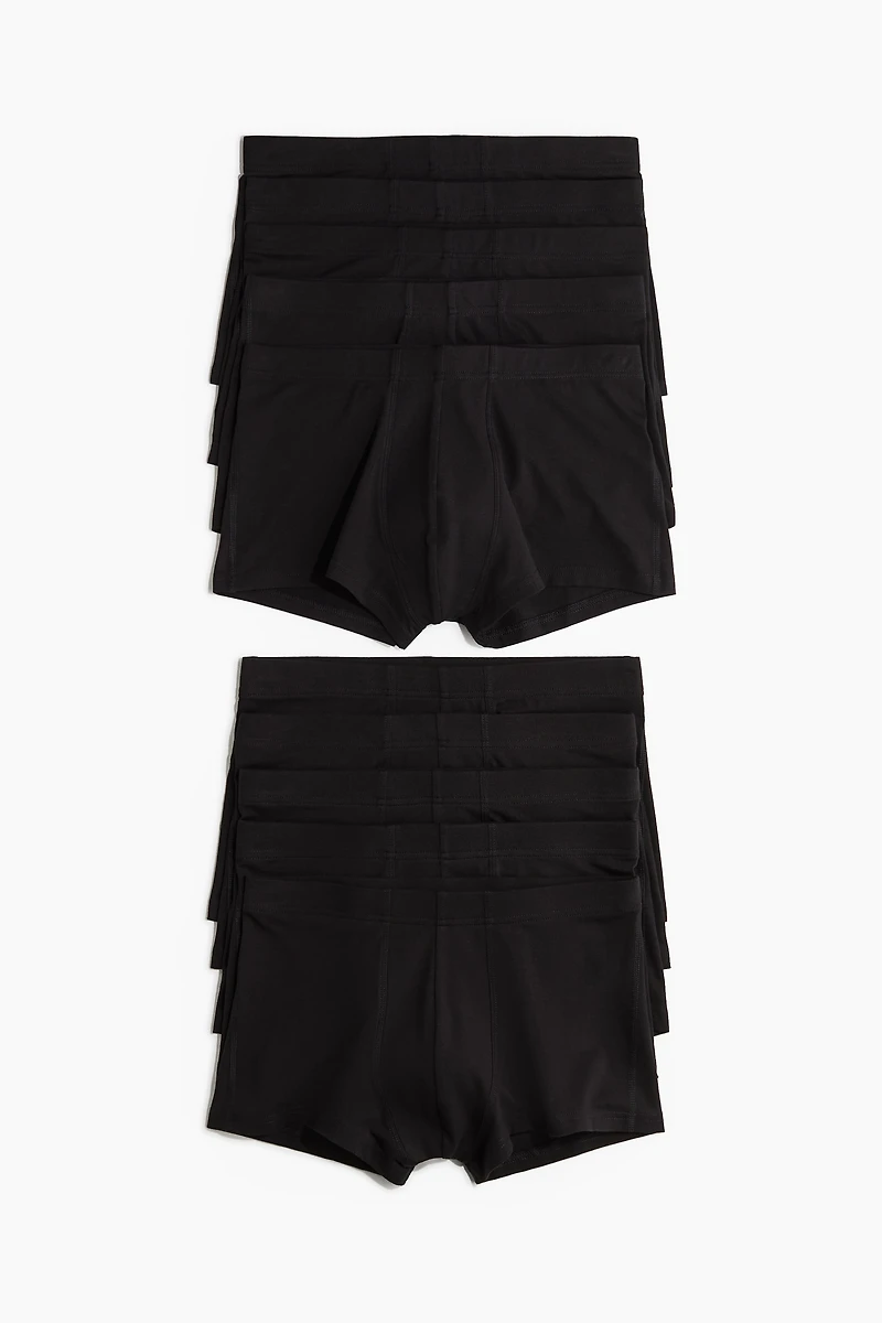 Lot de 10 caleçons boxeurs courts en coton