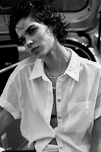 Chemise en lin mélangé