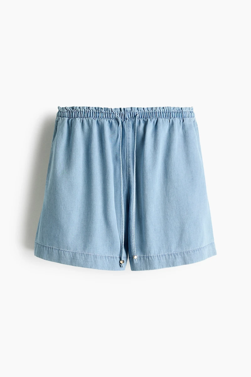 Denim Drawstring Shorts