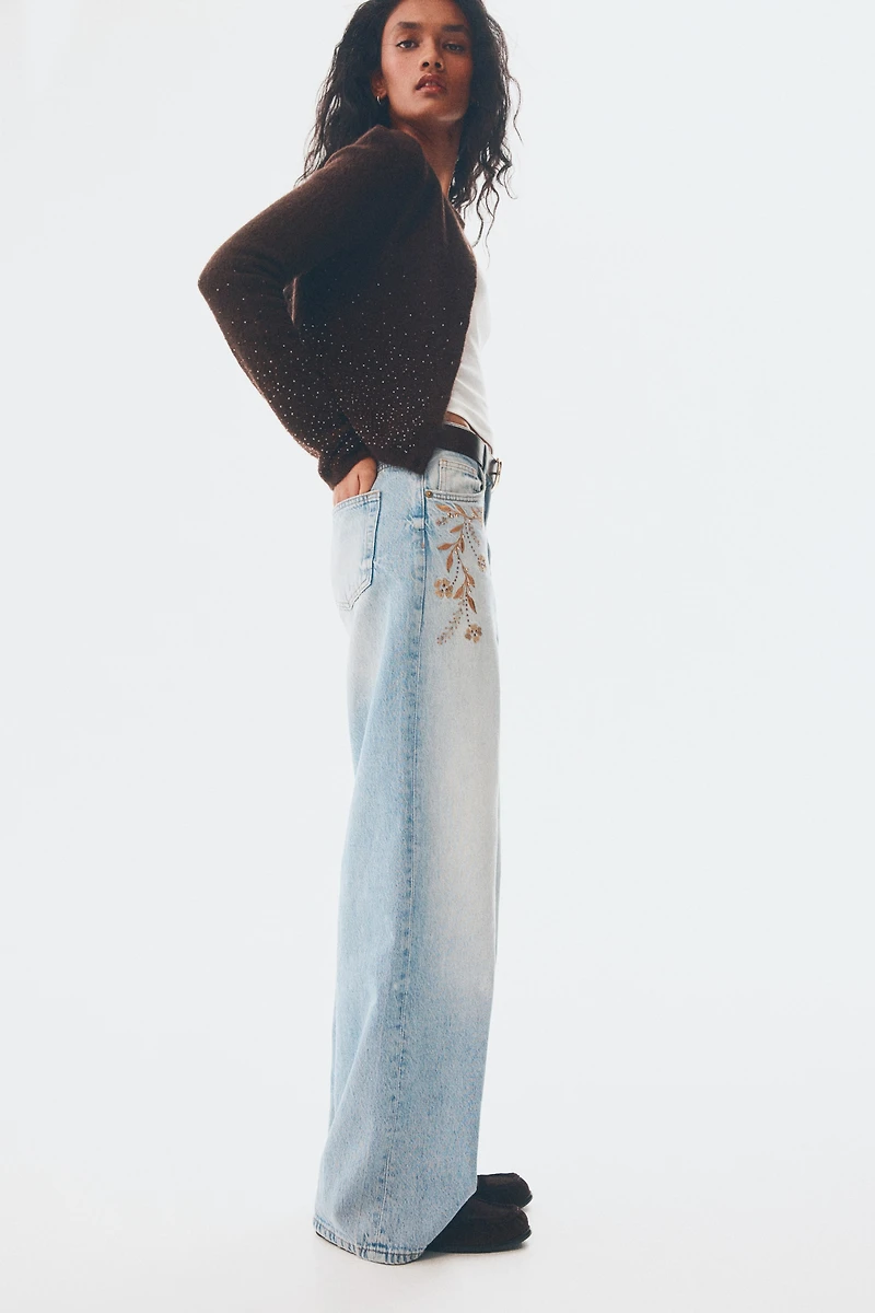 Wide-Leg Ultra High Jeans