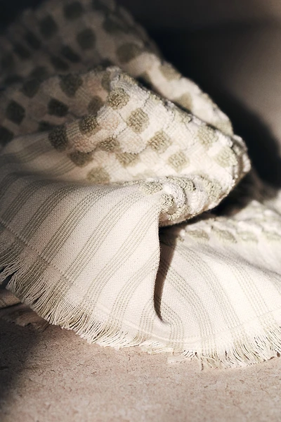 Patterned Cotton Terry Hand Towel