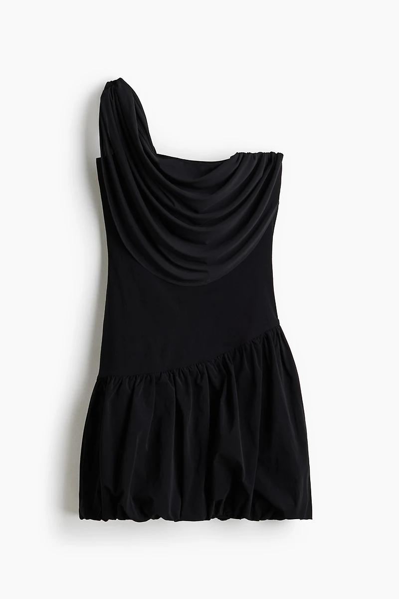 Draped One-Shoulder Dress