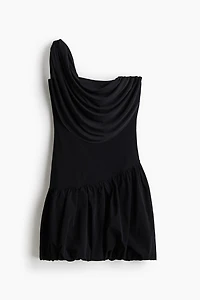 Draped One-Shoulder Dress