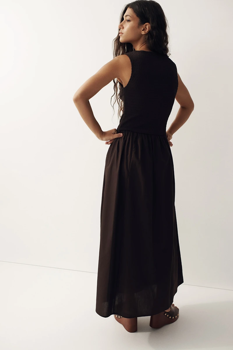 Boat-Neck Midi Dress