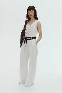 Haut asymétrique à effet drapé