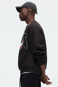 Oversized Printed Sweatshirt