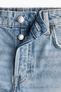 Raw-Edge Denim Shorts