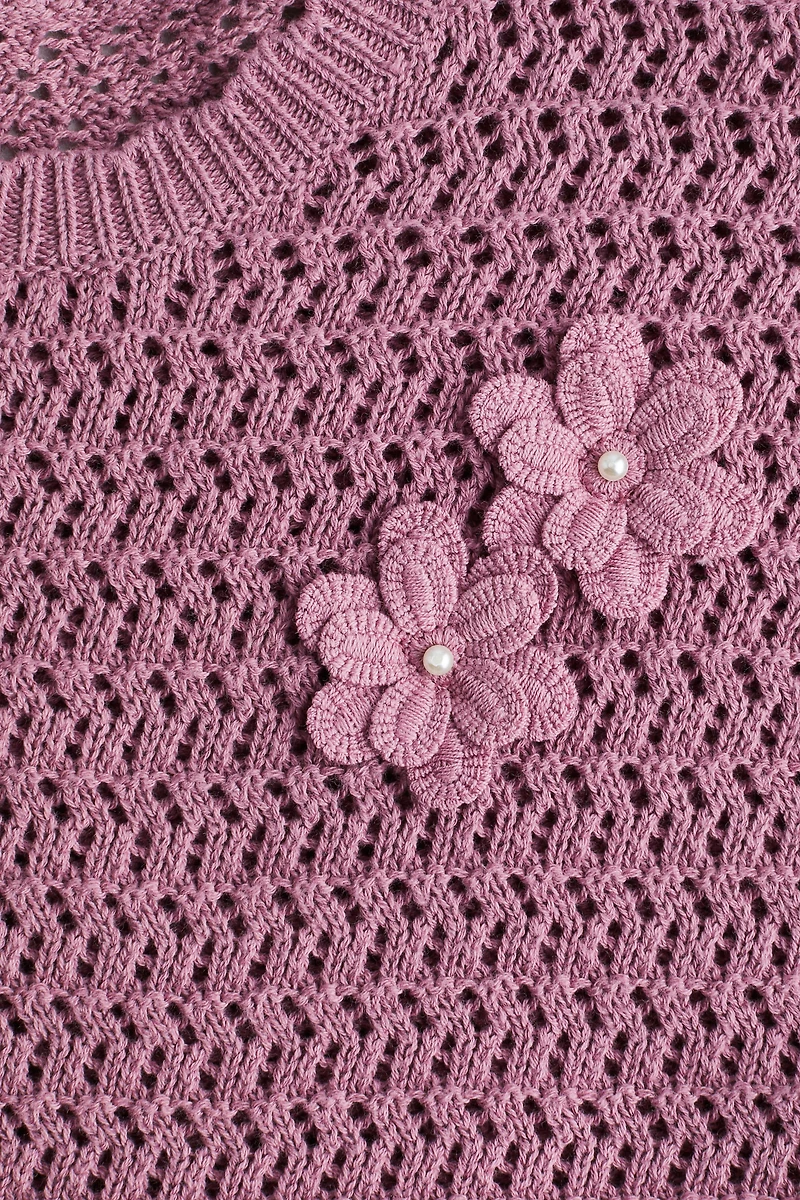 Open-Knit Cotton Sweater