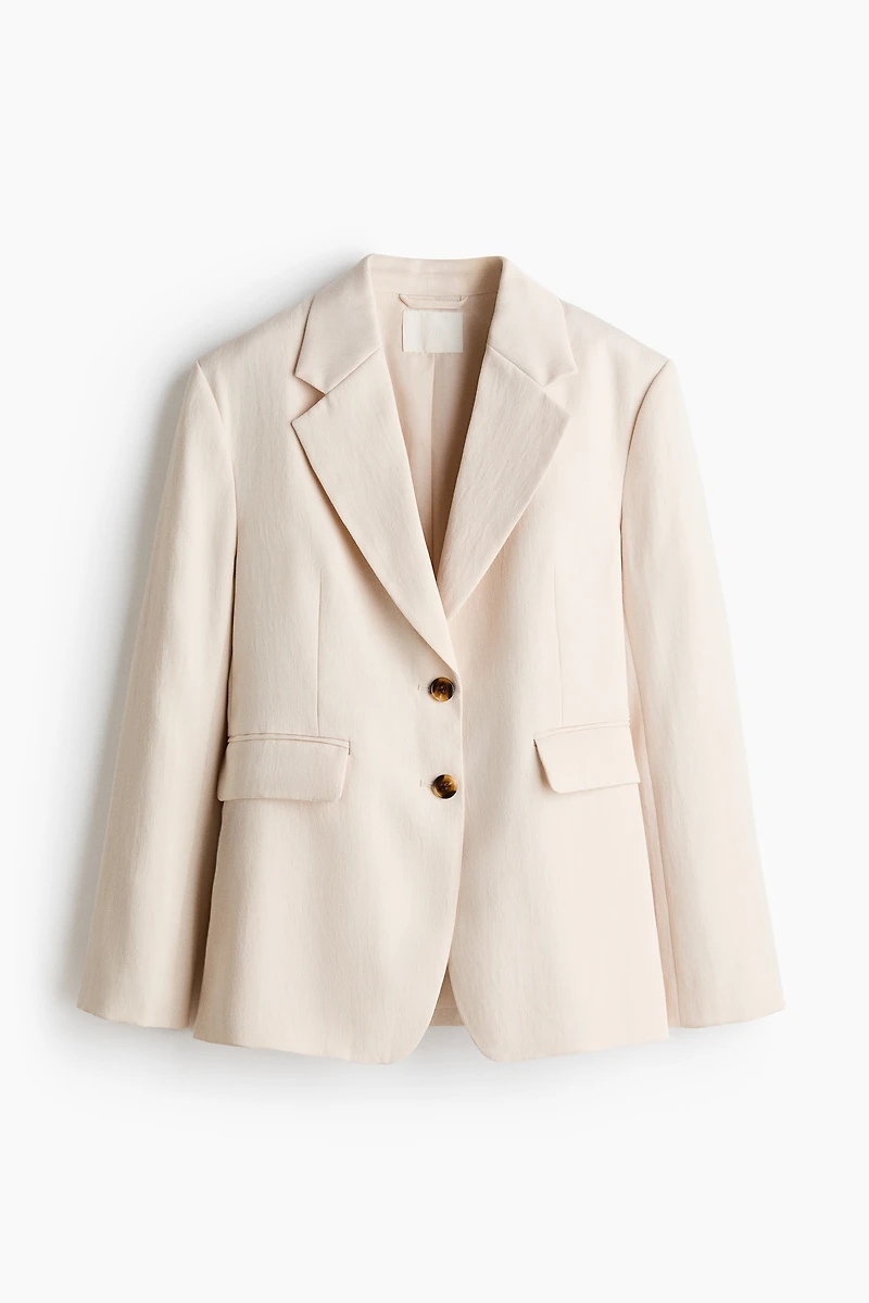 Blazer à fermeture droite en sergé