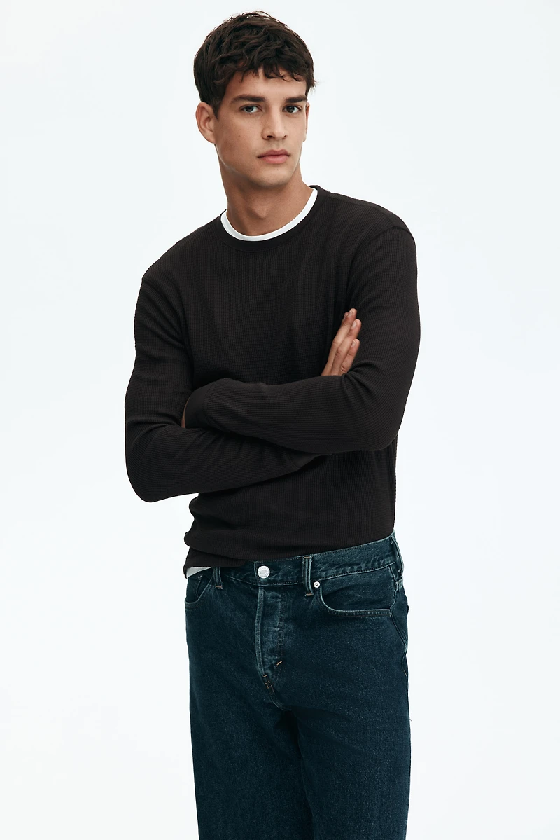 T-shirt Coupe Amincie en jersey gaufré