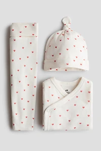 Ensemble imprimé 3 pièces en coton