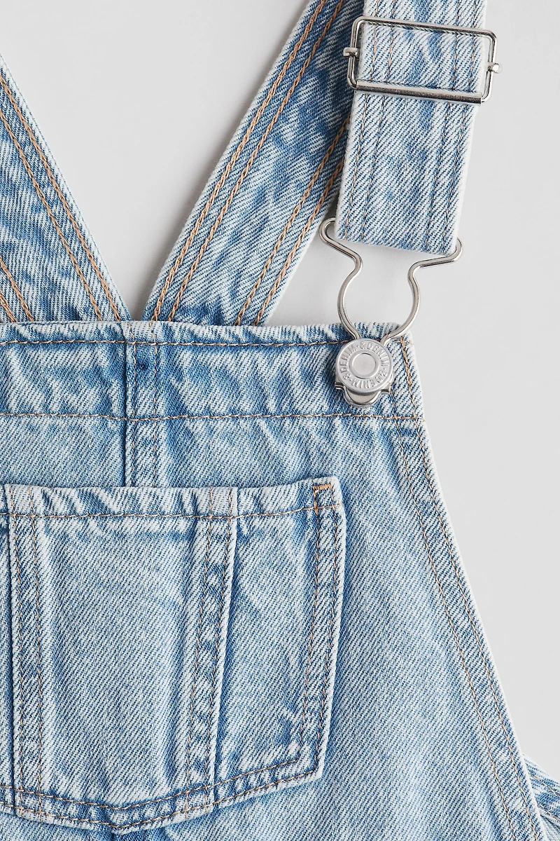 Denim Overall Shorts